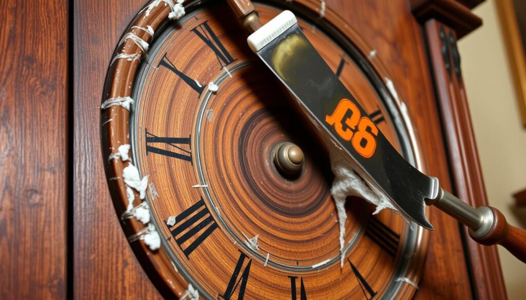 Antique Clock Case Shellac Removal
