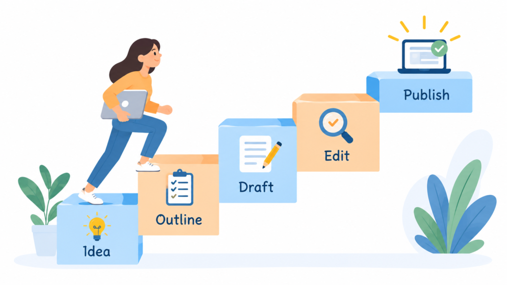 simple process for writing your first blog post
