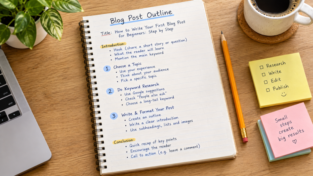 blog post outline example for beginners