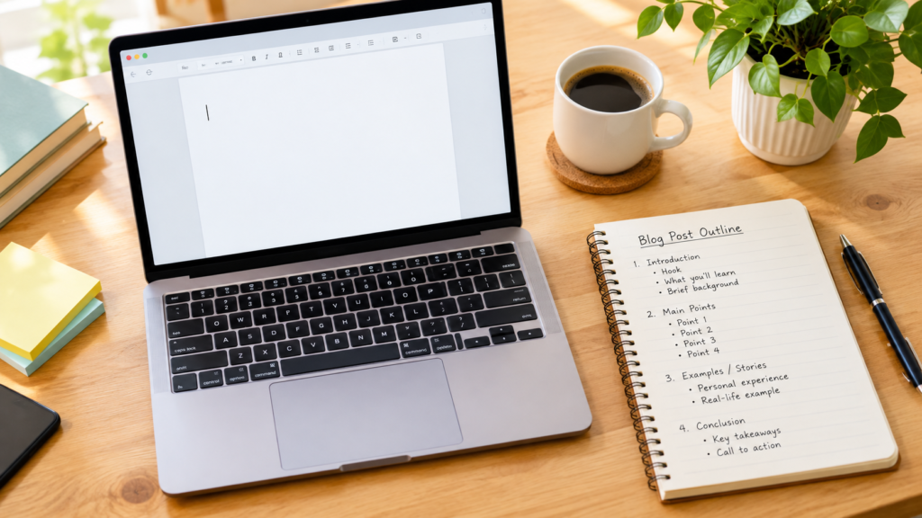 how to write first blog post for beginners step by step