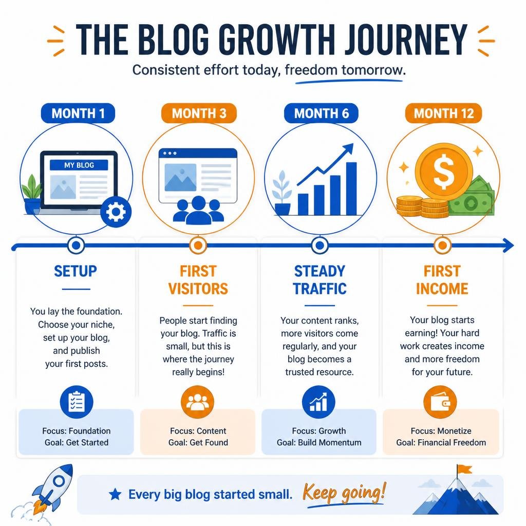 blog growth timeline for beginners.*